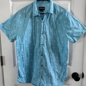 Trunks Light Blue Casual Button Down Shirt